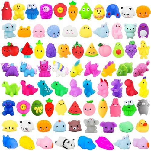 400Pcs Fidget Toys Bulk, Squishies Toys Sensory Stress Relief Mini Pop Keychain for Kids Party Favors Birthday Gifts