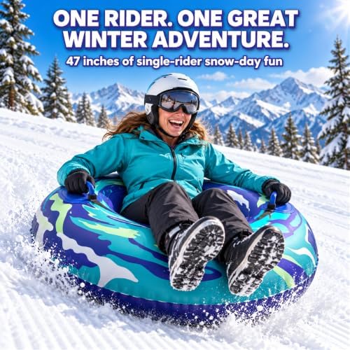 Inflatable Snow Tube Heavy Duty Thickened PVC Winter Sled