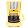 Holstein Housewares 5 Cup Drip Coffee Maker – Compact and User-Friendly with Auto Pause & Serve, Reusable Filter, Measuring Spoon & Glass Carafe, Office & Dorm Use, Yellow