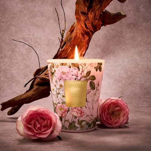 M&SENSE Rose Amber Soy Candle, 35oz 3-Wick, Romantic Women's Gift