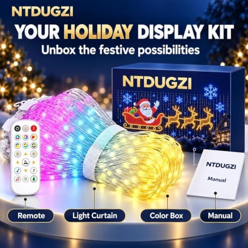 Christmas LED House Net Smart Outdoor Wall Curtain Light Animated Display