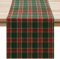Softalker Christmas Checkered Tartan Table Runner, Green, 13 x 70 Inch