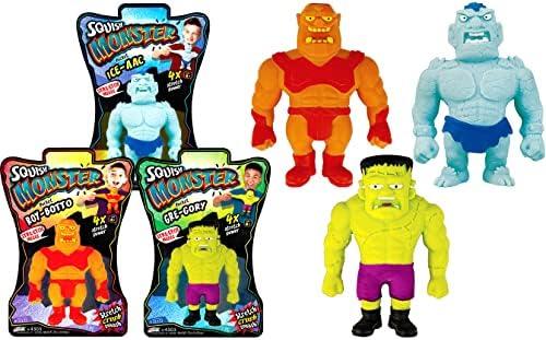 JA-RU Stretchy Squishy Monsters Toys Multiple Sizes Assorted Slow Rising Squishy Stretchy Fidget for Kids. (12, 3.5" Monster)