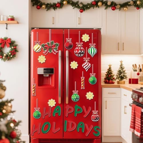 Christmas Magnetic Decorations Set for Garage Fridge (Christmas-B)