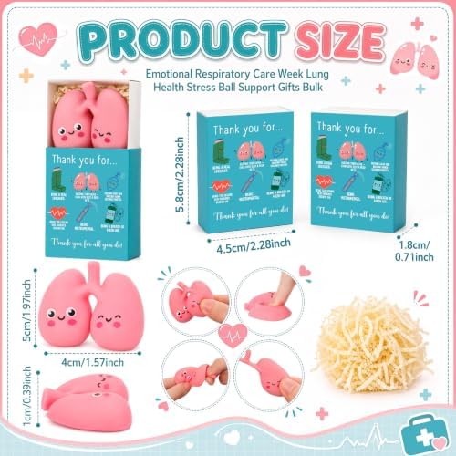 48 Sets Respiratory Care Week Appreciation Gifts for Respiratory Therapist
