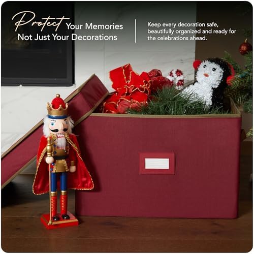 Covermates Treasurekeeper Storage Box, 19.25" L x 13" W x 12.5" H, Red