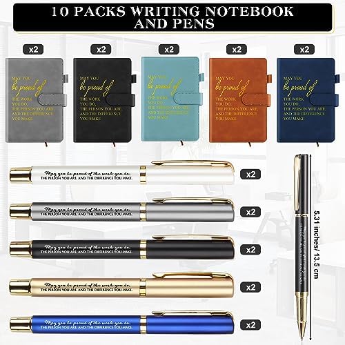 20 Pcs Employee Appreciation Gift Bulk Notebook Pen, Multicolor, Proud