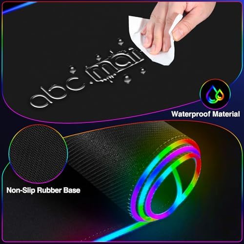 RGB Gaming Mouse Pad with Magnetic Wireless Charging & Foldable Phone Stand