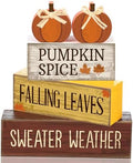 Lineshading 4 Pcs Fall Pumpkin Decor Fall Table Decoration Thanksgiving
