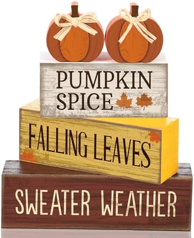 Lineshading 4 Pcs Fall Pumpkin Decor Fall Table Decoration Thanksgiving
