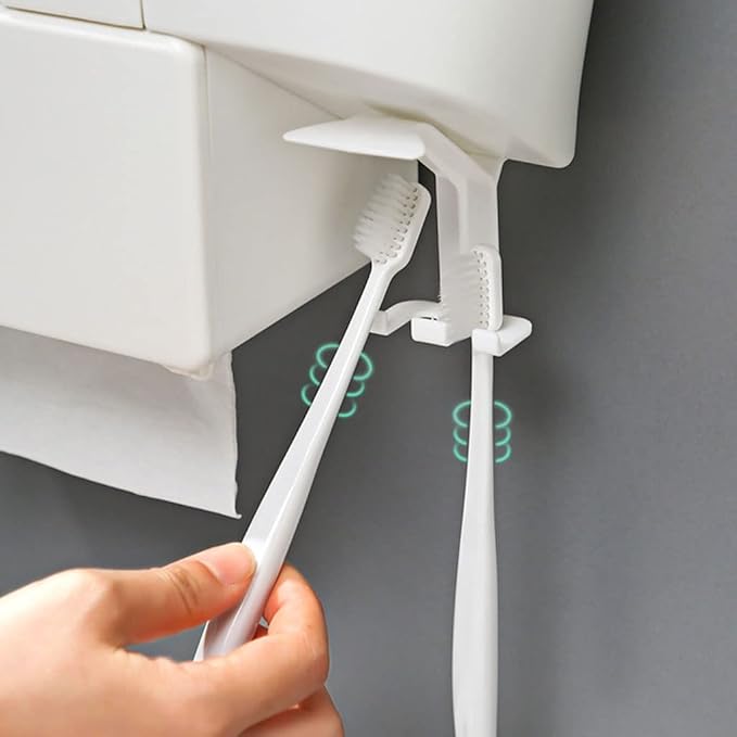 Toothbrush Rack Punch-Free Multifunctional Toothbrush Holder, Wall-Mounted Toothbrush Holder, Storage Rack Bathroom Accessories Rack Bathroom Toothbrush Holder(C,Medium)