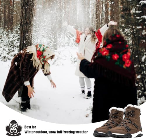 HOBIBEAR Women's Barefoot Snow Boots, Wide Toe Box, Ankle Winter Shoes