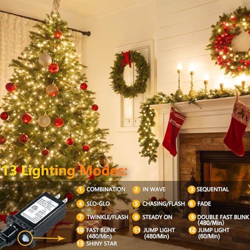 500 LED String Lights, 180FT Super-Long Christmas Lights Outdoor Indoor