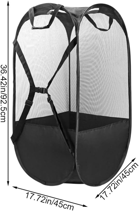 Soccer Ball Net Bag Large Capacity Laundry Basket Foldbale Football Bag for Basketball Volleyball Swimming Gear Organizer