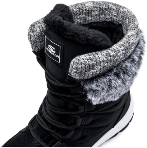 HOBIBEAR Women's Winter Snow Boots Waterproof Warm Mid Calf Lightweight