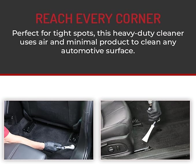 HI-TECH Vortex II Air Cleaning Gun – Pro Auto Detailing Tool for Deep Cleaning Interiors & Exteriors – Uses Air Compressor – Blasts Dust, Dirt & Grime Fast