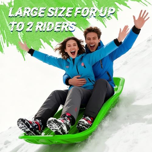 Large Sturdy Snow Sleds for Both Kids and Adults,48”