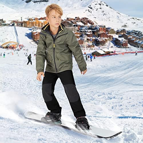 Jessie Kidden Kids Boys Girls Youth Waterproof Hiking Ski Snow Fleece Pants