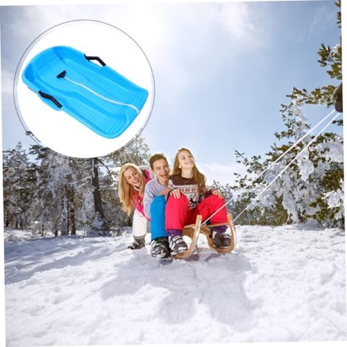 Sturdy Plastic Snow Sled with Handles for Boy Girl and Adults