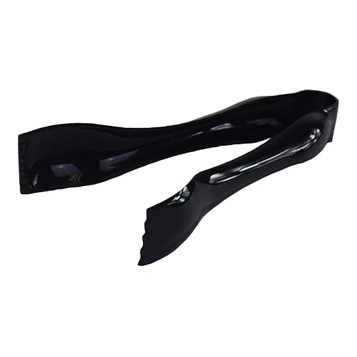 Sabert 6" Serving Tong, Black, Durable Plastic, Disposable, 72 Count