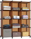 HOMIDEC Closet Organizers and Storage, 12 Cube Storage Organizer, Brown
