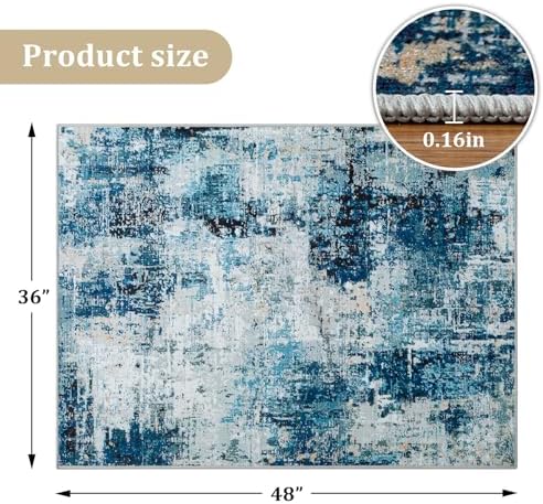Office Chair Mat for Hardwood Floor, 48"x36" Easy Glide Computer Chair Mat Protector for Rolling Chair Under Desk Rug Nonslip Backing, Machine Wash