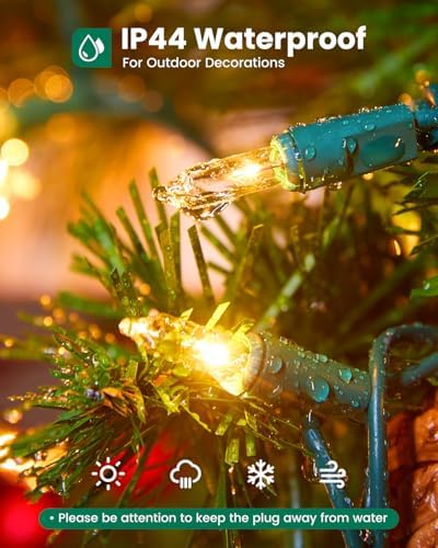 Minetom Clear Christmas Lights 200 Count 40 Feet Bulb Mini Light