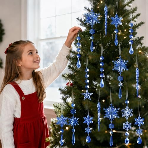 Crystal Ornaments for Christmas Tree Winter Wonderland Decorations