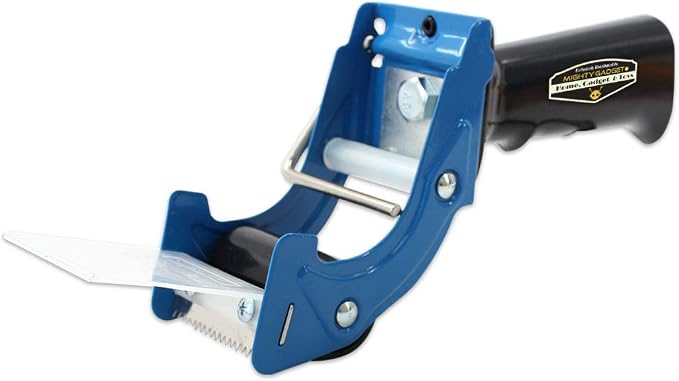 Mighty Gadget Brand Light Weight Fast Reload 2 Inch Packing Tape Gun Dispenser Packing Packaging Sealing Cutter (Blue/Black)