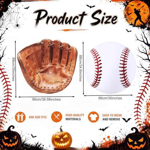 Liitrsh Halloween Baseball Costume Set for Adult Couples