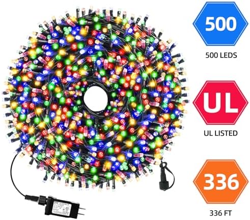 MZD8391 170FT 500 LED Christmas Lights Outdoor Indoor, Christmas Tree Light