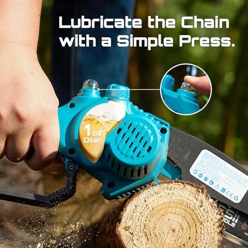 SEESII 6 Inch Mini Electric Chainsaw Cordless Battery Powered