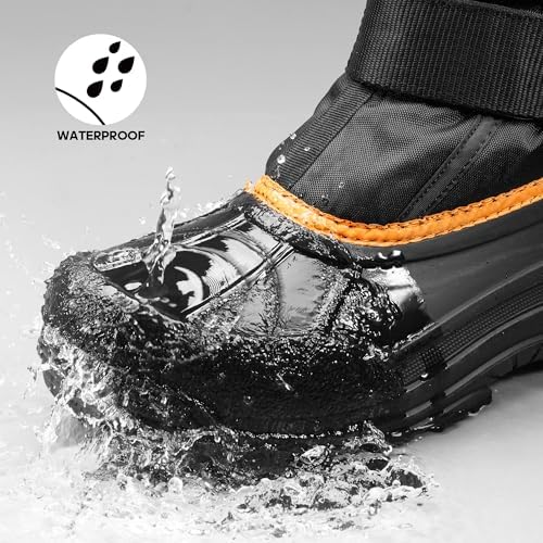 NORTIV 8 Men's Waterproof Winter Snow Boots Insulated