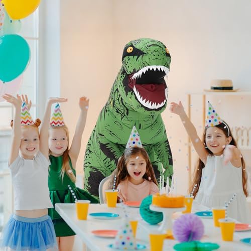 Servllcell Inflatable Dinosaur Costume for Kids/Teens,Halloween Costumes T Rex Blow Up Costumes for Boys Girls,Cosplay