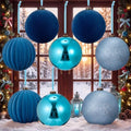 Liliful 8 Pcs 6 Inch Extra Large Christmas Ball Ornaments Decor, Dusty Blue