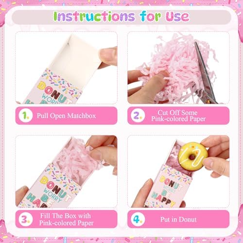50 Sets Appreciation Gifts Donut Toys with Boxes, Reminder You are Awesome