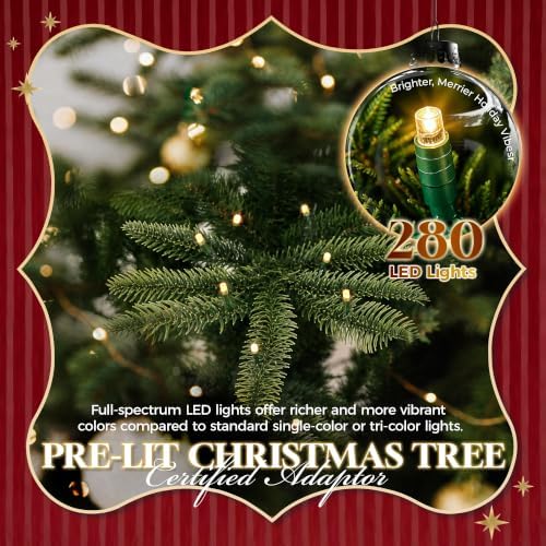 HOLLO STAR 5.5ft Aspen Prelit Christmas Tree, 280 LED Lights, App Control