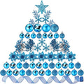 Sratte 94 Pcs Christmas Tree Ornaments Decoration Set, Lake Blue