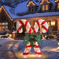 4 FT Lighted Christmas Candy Cane, Pre‑Lit Outdoor Yard Decor