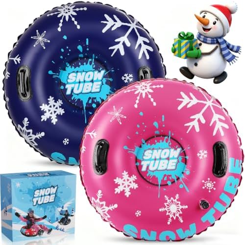 36 Inch Cold-Resistant Inflatable PVC Snow Tubes for Adults & Kids