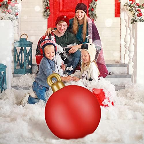 Jetec 4 Pcs Giant Inflatable Christmas Ball, Solid, Color 3