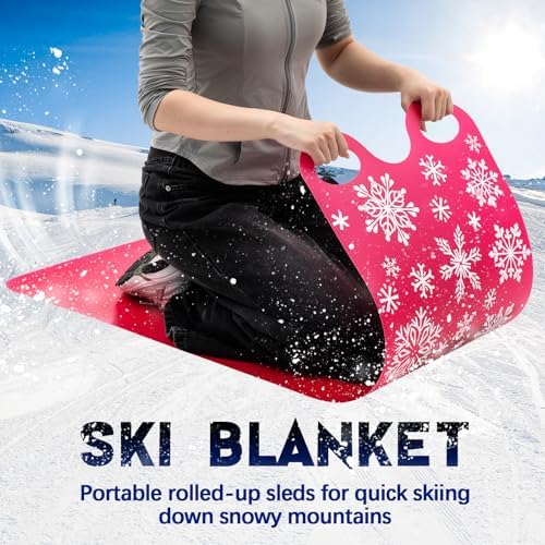 Leyndo 54" Snow Sled for Adults Roll up Mat
