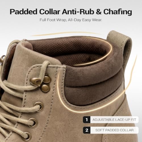 Vostey Men's Hiking Boots Waterproof Casual Chukka Boots for Men