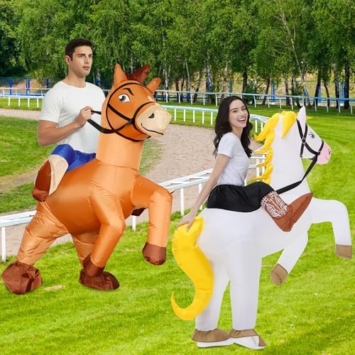 Stegosaurus Couples Halloween Costumes for Adults Funny Inflatable Costume Inflatable Horse Costume Adult Duo Costumes His And Hers Halloween Costumes Friends Blow Up Costumes 2-Pack