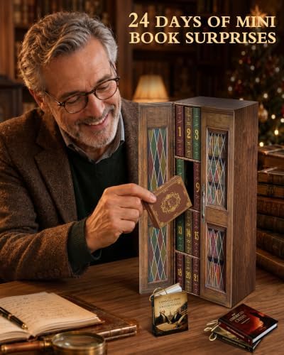 RONSTONE Mini Book Advent calendar for Christmas Tree Decor
