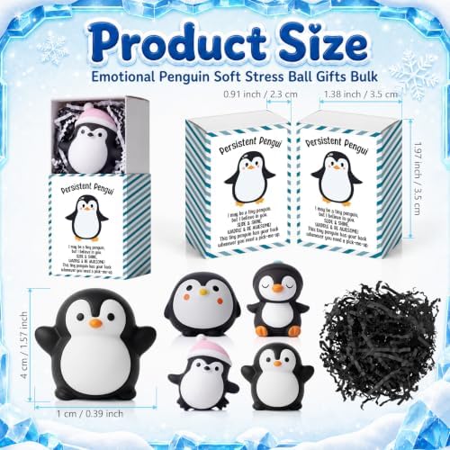 12 Sets Persistent Penguin Gifts Positive Party Favors with Boxes