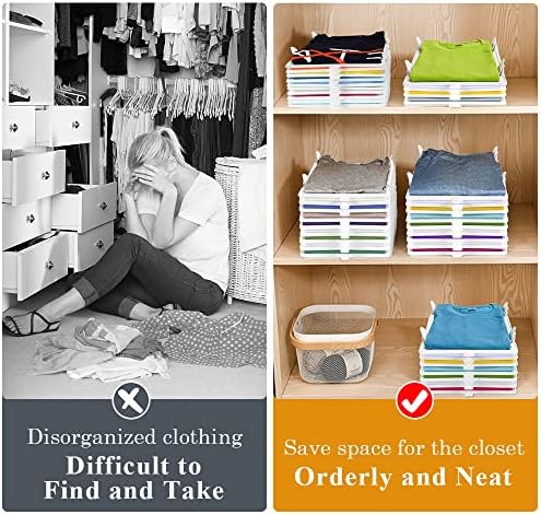 Accenter Clothing Organizer for Closet Storage,Stackable Shelf Dividers