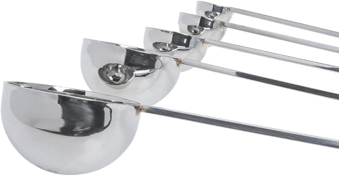 Vollrath S/S 5-Piece Long Handle Measuring Spoon Set, Silver