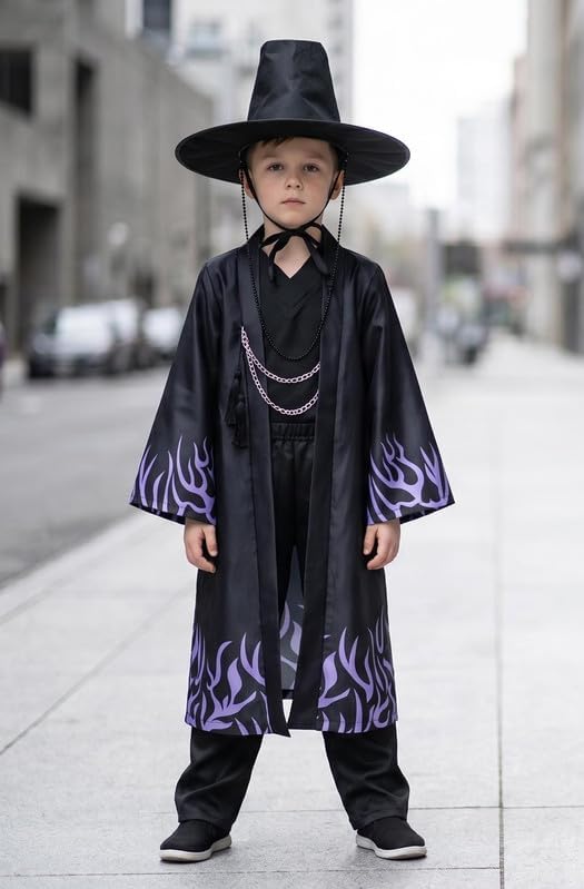 Binbo Black Suit Kids Kpop Style Outfit Costume