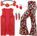 Leumoi 5 Pcs 60s 70s Costume for Women Disco Outfits